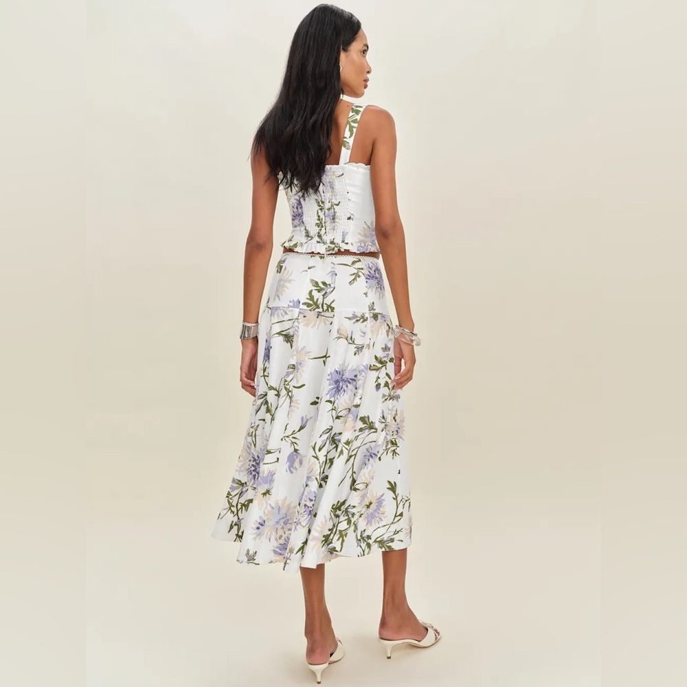 Reformation Anatolia Linen Two Piece In Serenity, brand new, never worn,no flaws - Picture 4 of 16